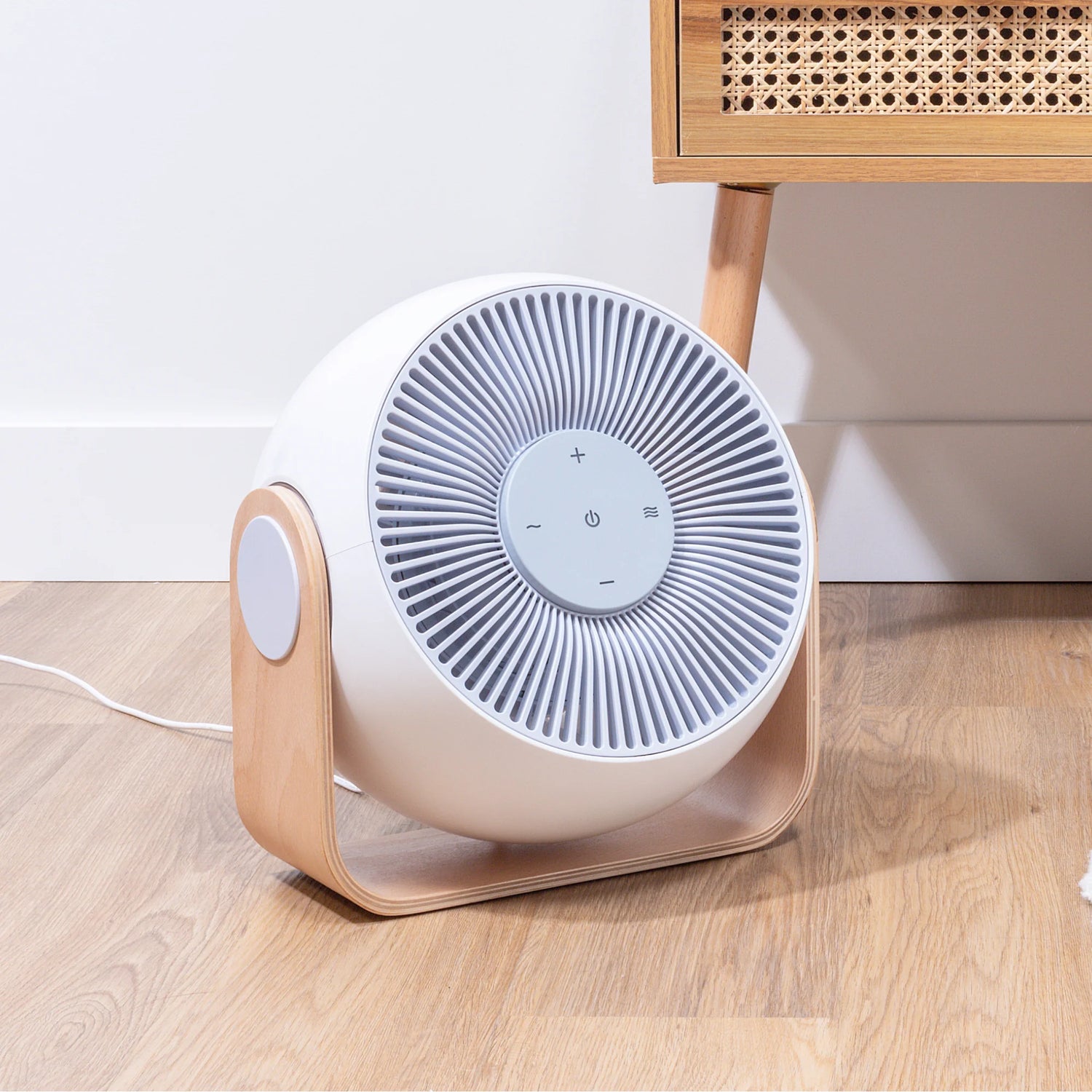 Close up image of Snooz Breez Smart Bedroom Fan & White Noise Machine