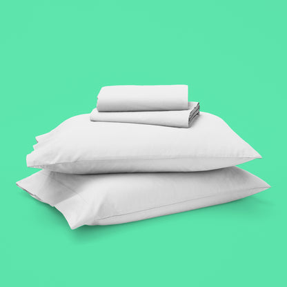 Tuft and Needle pillows, bed sheets and mattress protector.