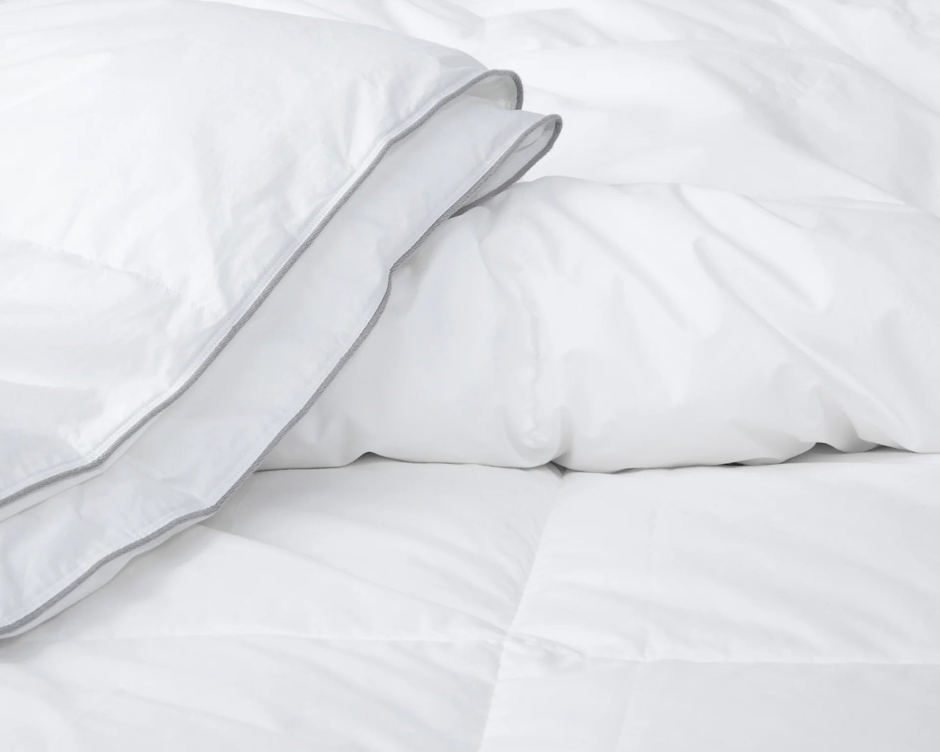 Up close image of down duvet 